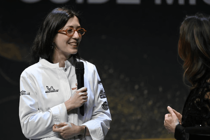 Chef Valentina Giacobbe, winner of the 2025 MICHELIN Young Chef Award for her restaurant Ginko in Lille, France. Photo credit: AFP
